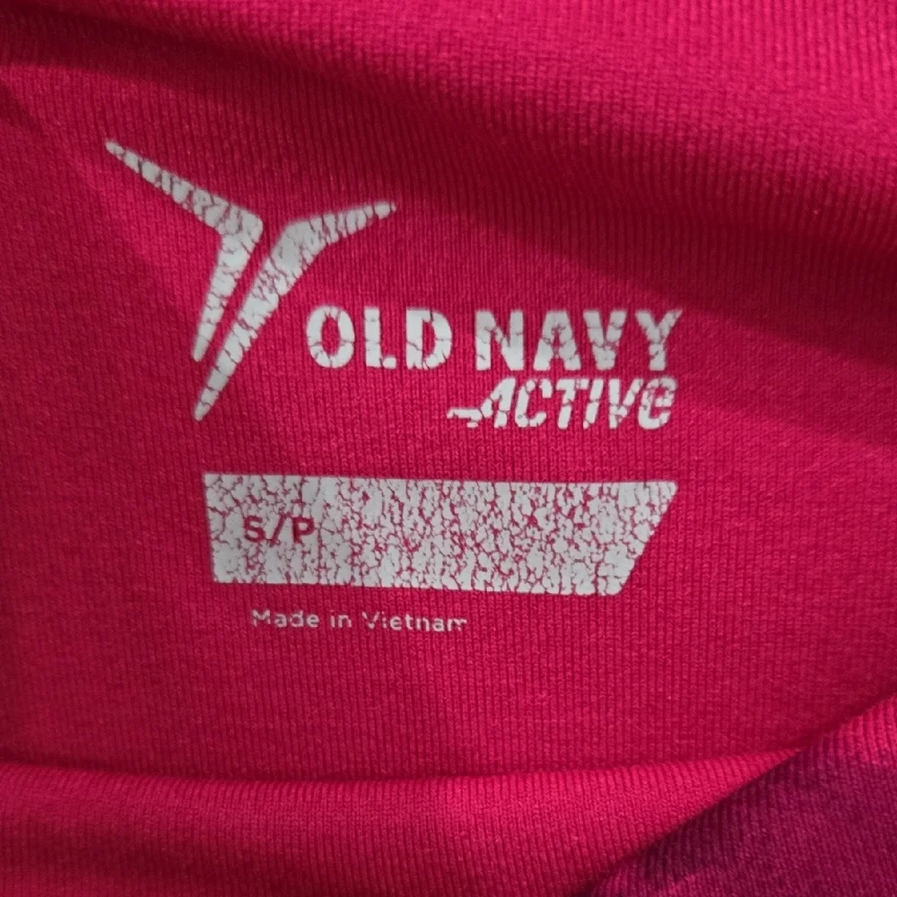 Old Navy Sz S/P  Dark Pink and Black Leggings - Picture 2 of 6